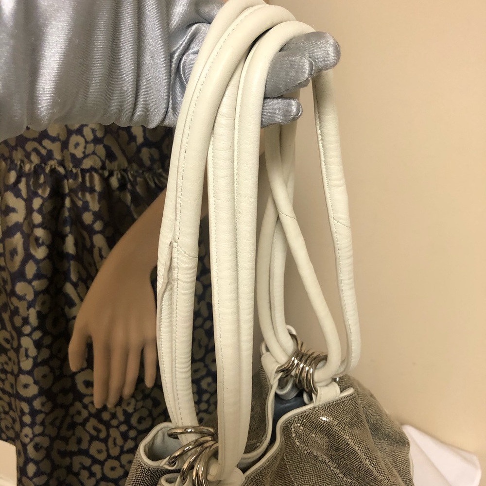 Kooba Cassandra Draw Top String Metallic Xl Bucket - image 4